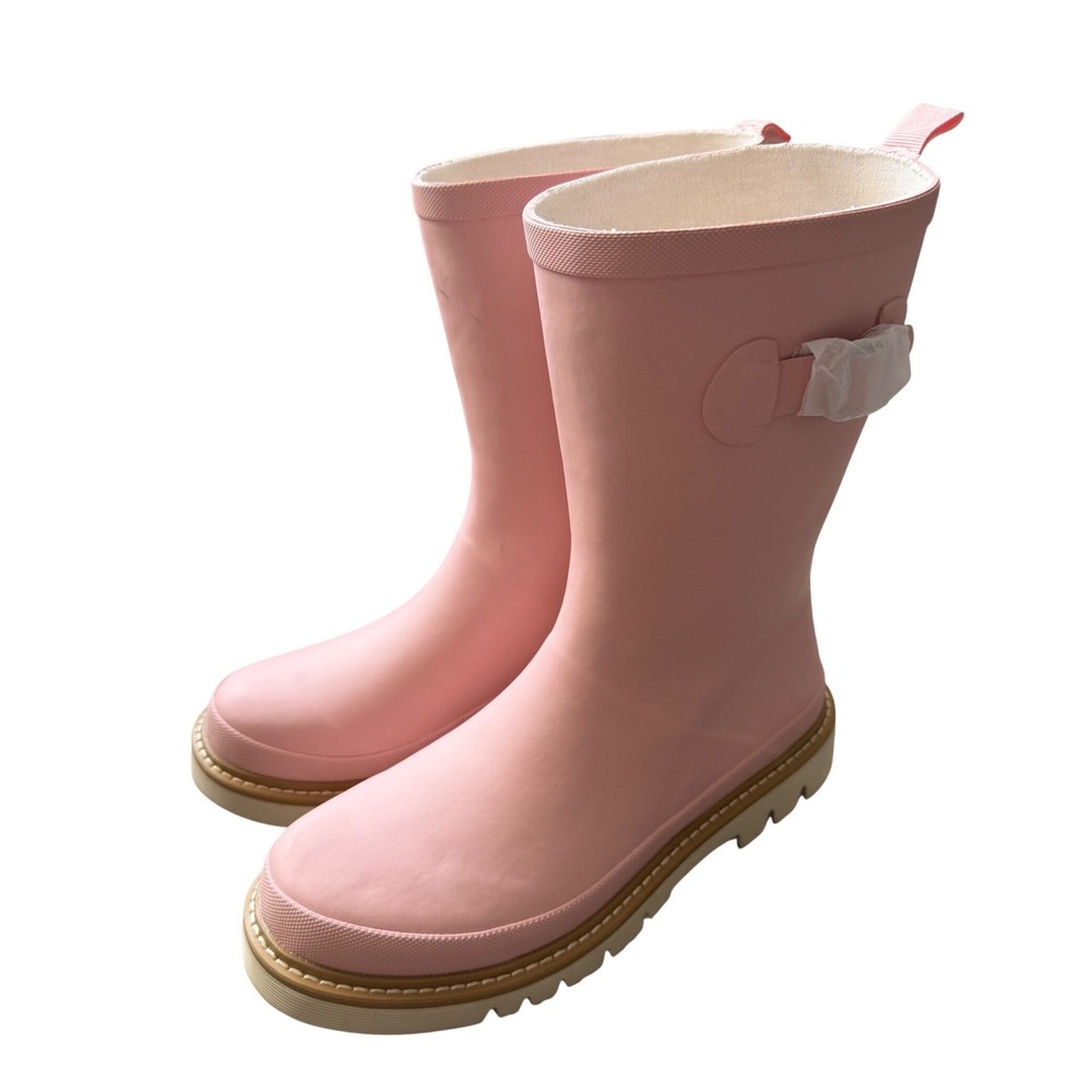 Corkys Make A Splash Pink Rain Boots Size 10 NWOT Waterproof Lug Sole - Picture 8 of 8